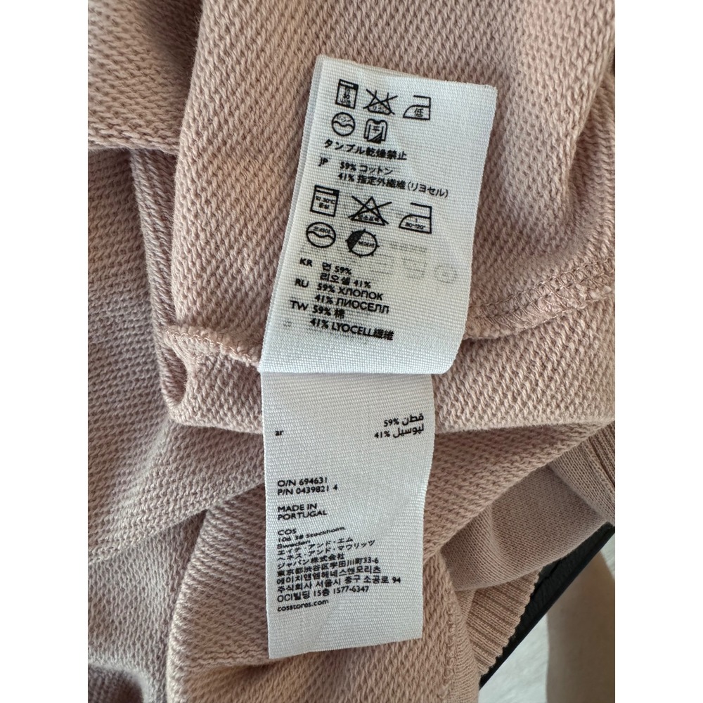 COS Dusty Rose Cotton Lyocell Sleeveless Midi Dress Crew Neck - Picture 9 of 9
